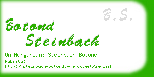 botond steinbach business card
